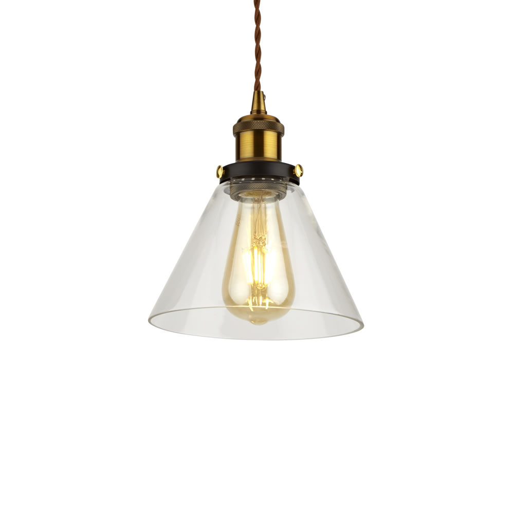 Biard Shoreditch Hanglamp Glas Industriële Stijl E27 (keus uit 3 fitting kleuren)