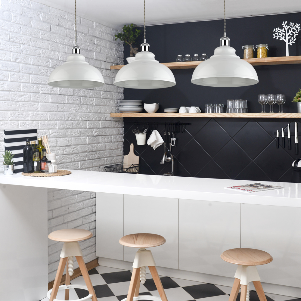 Biard Dalston Hanglamp Wit E27 (keus uit 5 fitting kleuren)