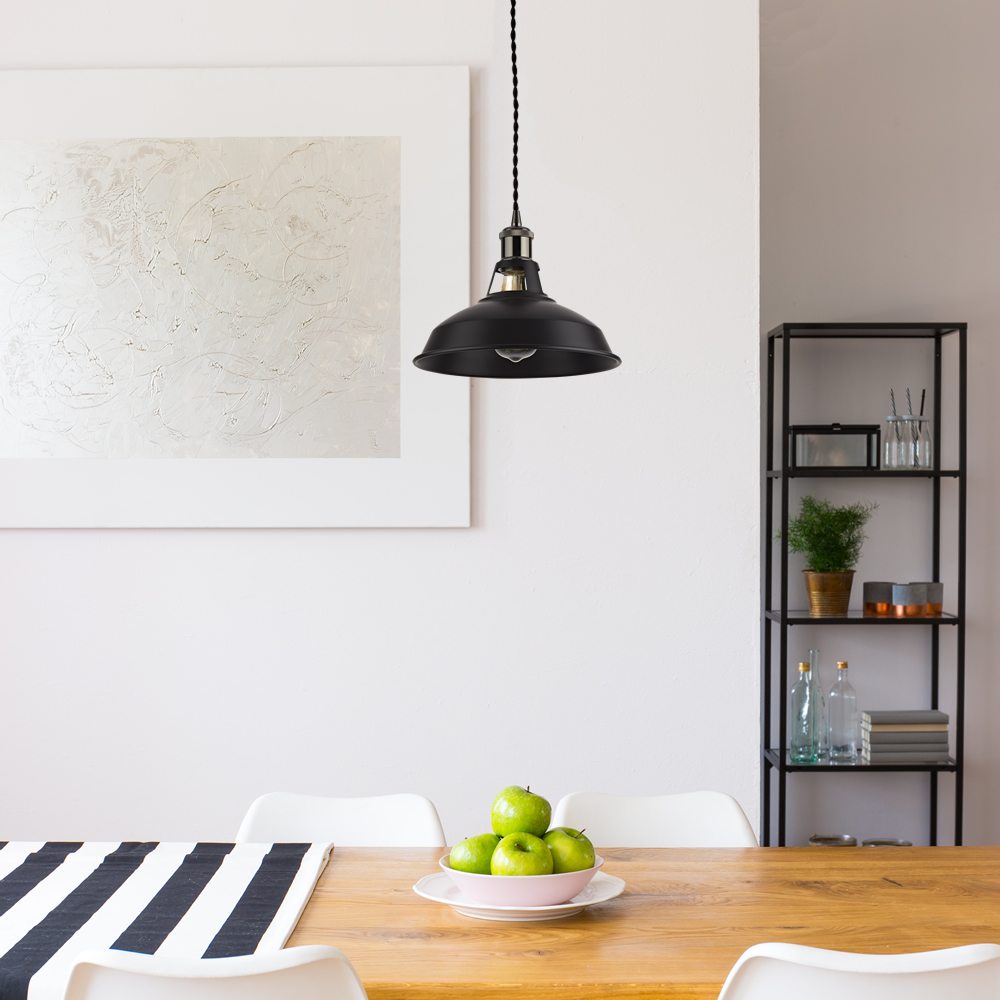 Biard Brera Hanglamp Zwart E27 (keus uit 5 fitting kleuren)