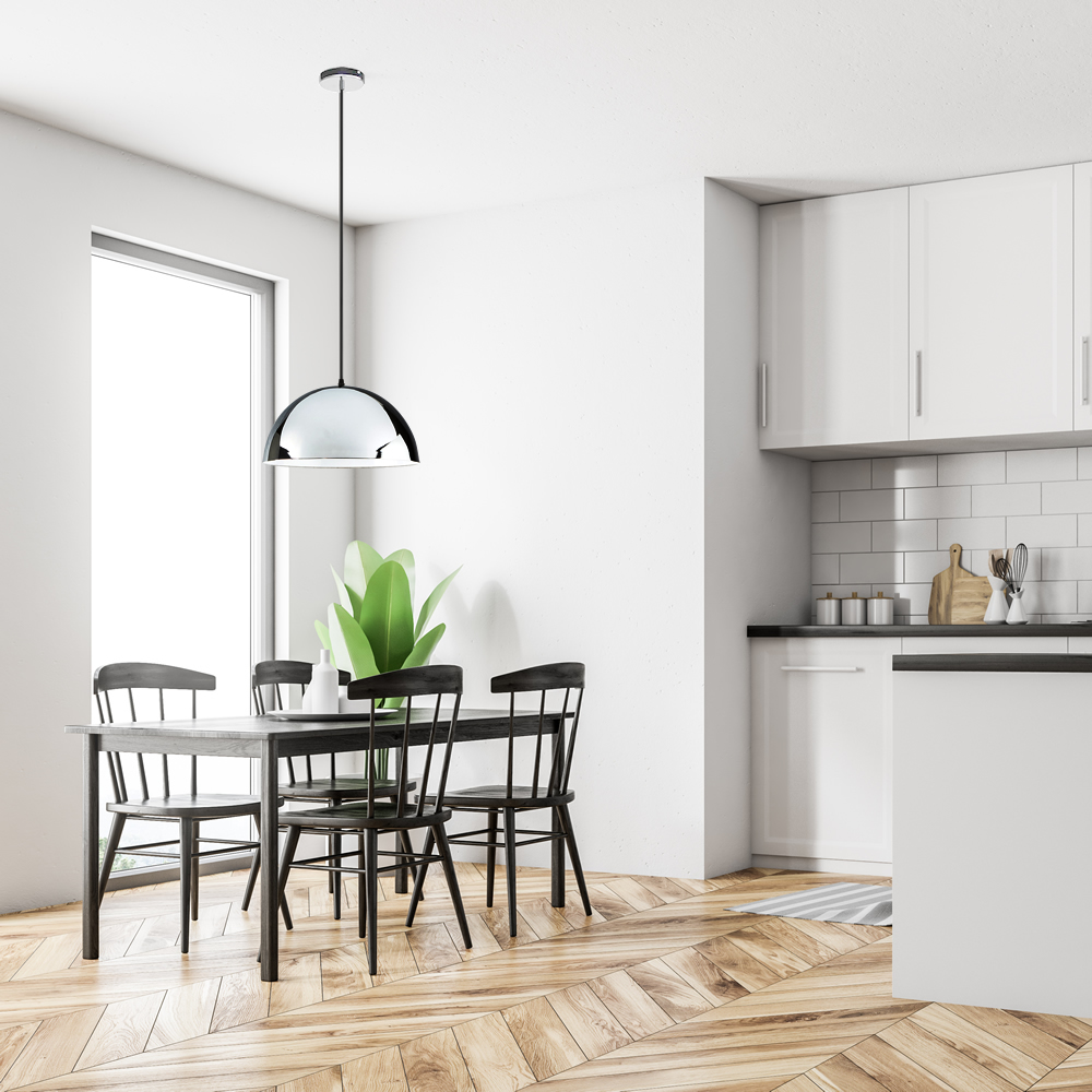 Gracia Hanglamp E27 Chroom/Wit