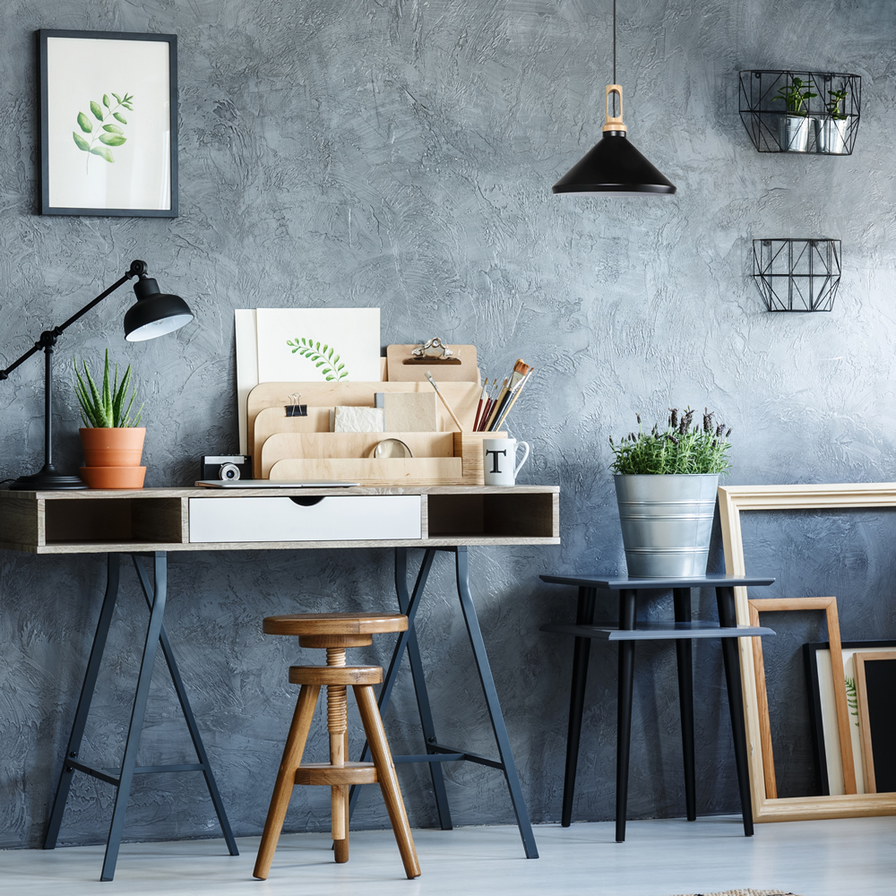 Orlu Hanglamp met Hout Detail E27 Zwart/Wit