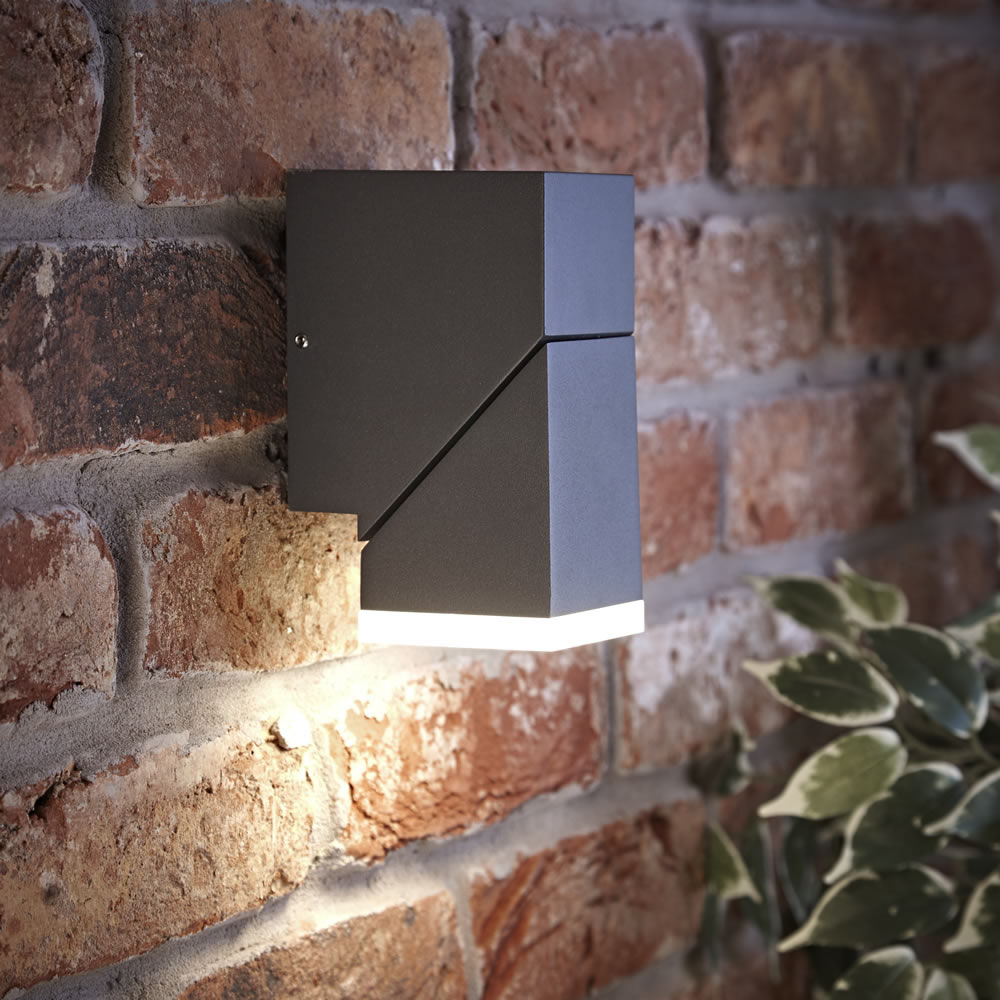 Biard Ziersdorf LED 8W IP54 Verstelbaar Op en Neer Licht Vierkant - Antraciet