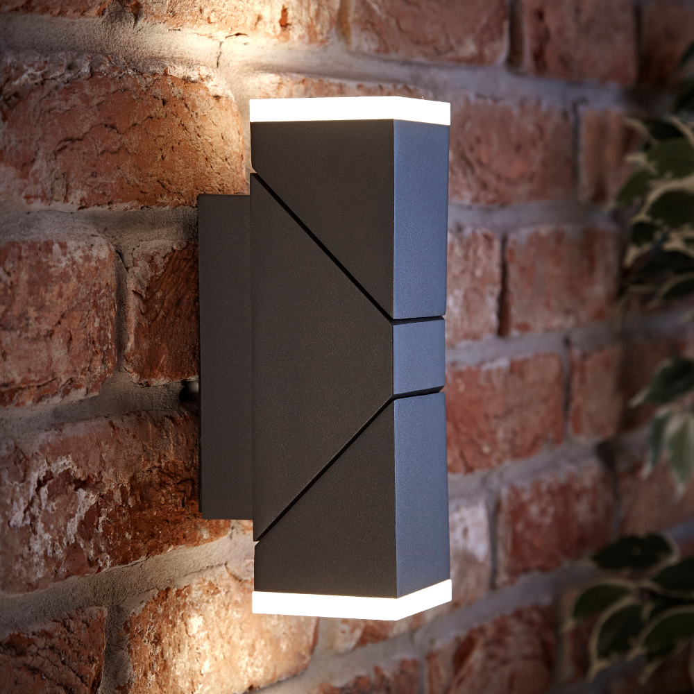 Biard Ziersdorf LED 13W IP54 Verstelbaar Op/Neer Licht Vierkant - Antraciet