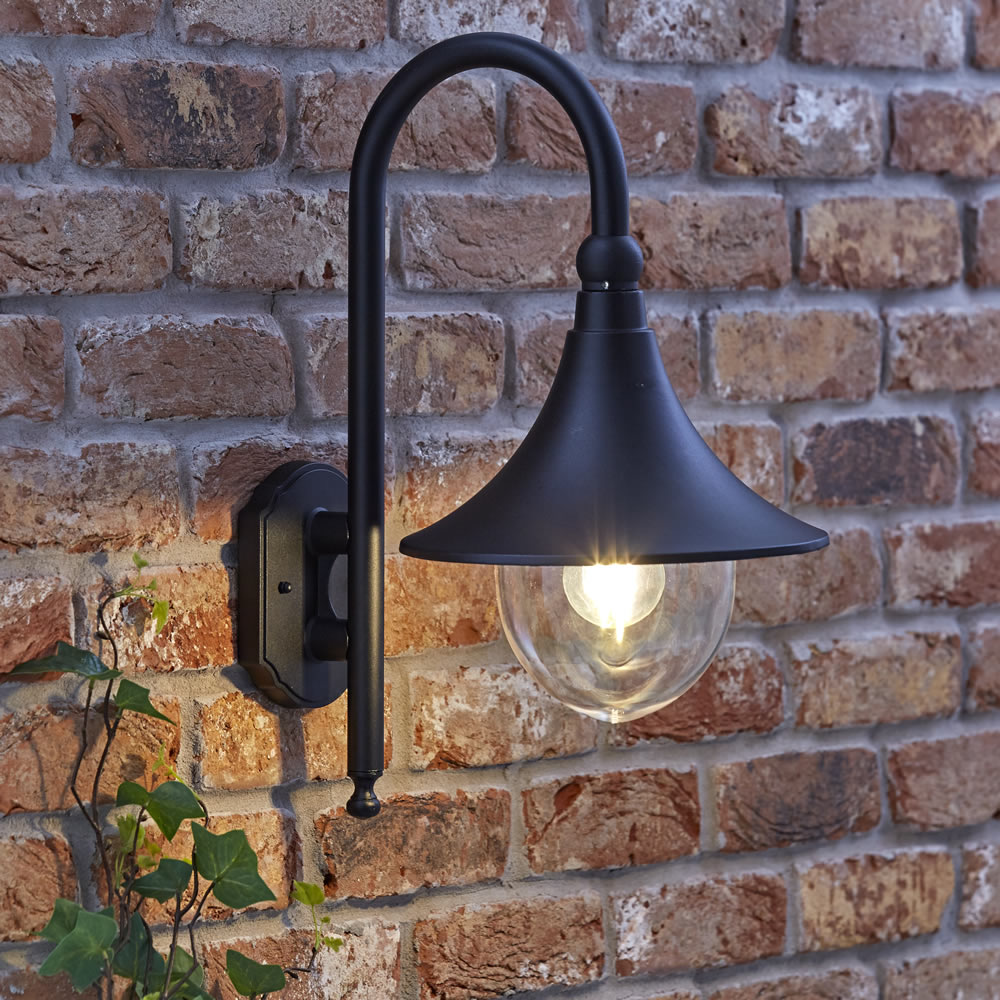 Biard Florence Dimbare Wandlamp Buiten Zwart excl. lamp E27/IP44
