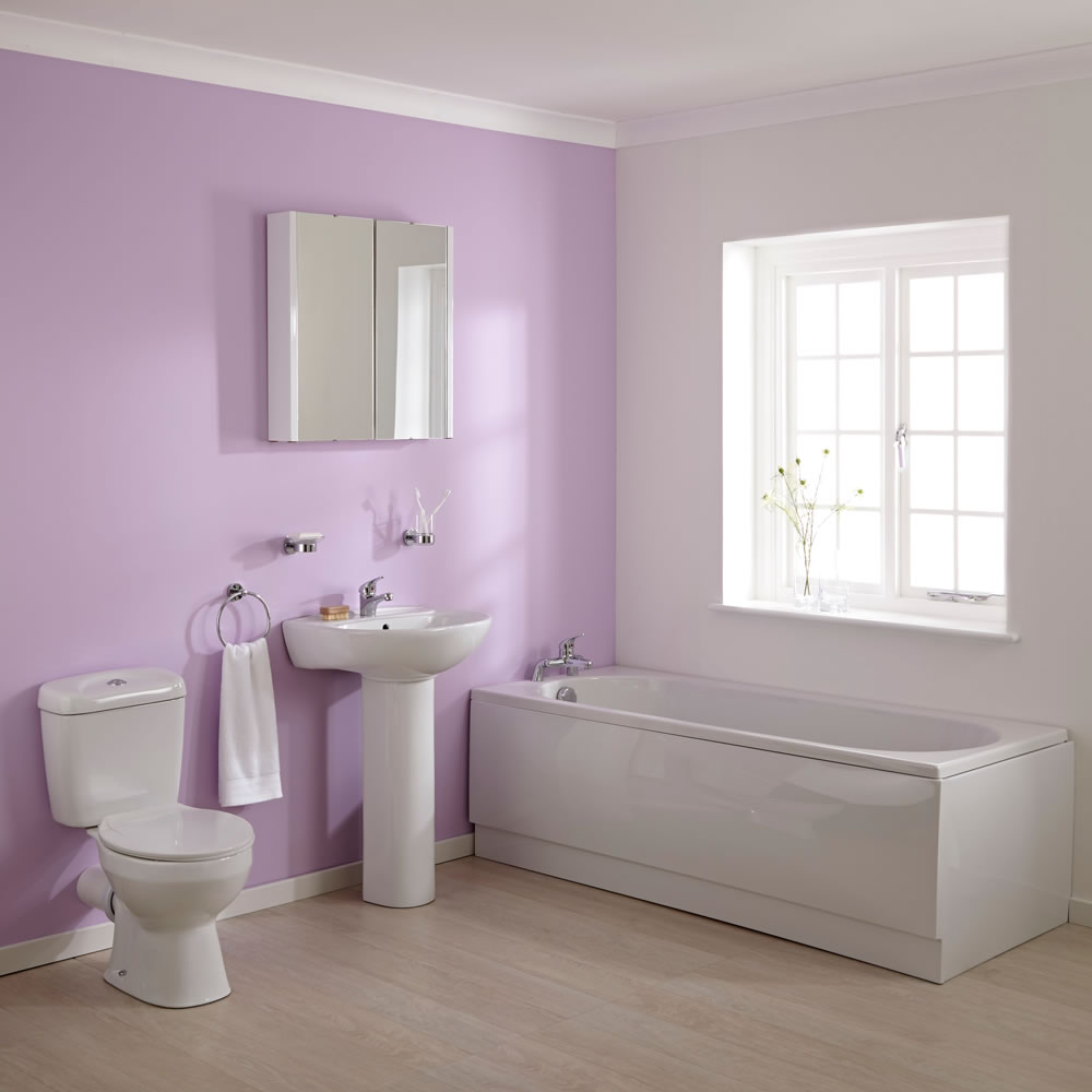 Wastafel, Toilet en Ligbad combinatie 1700mm x 700mm