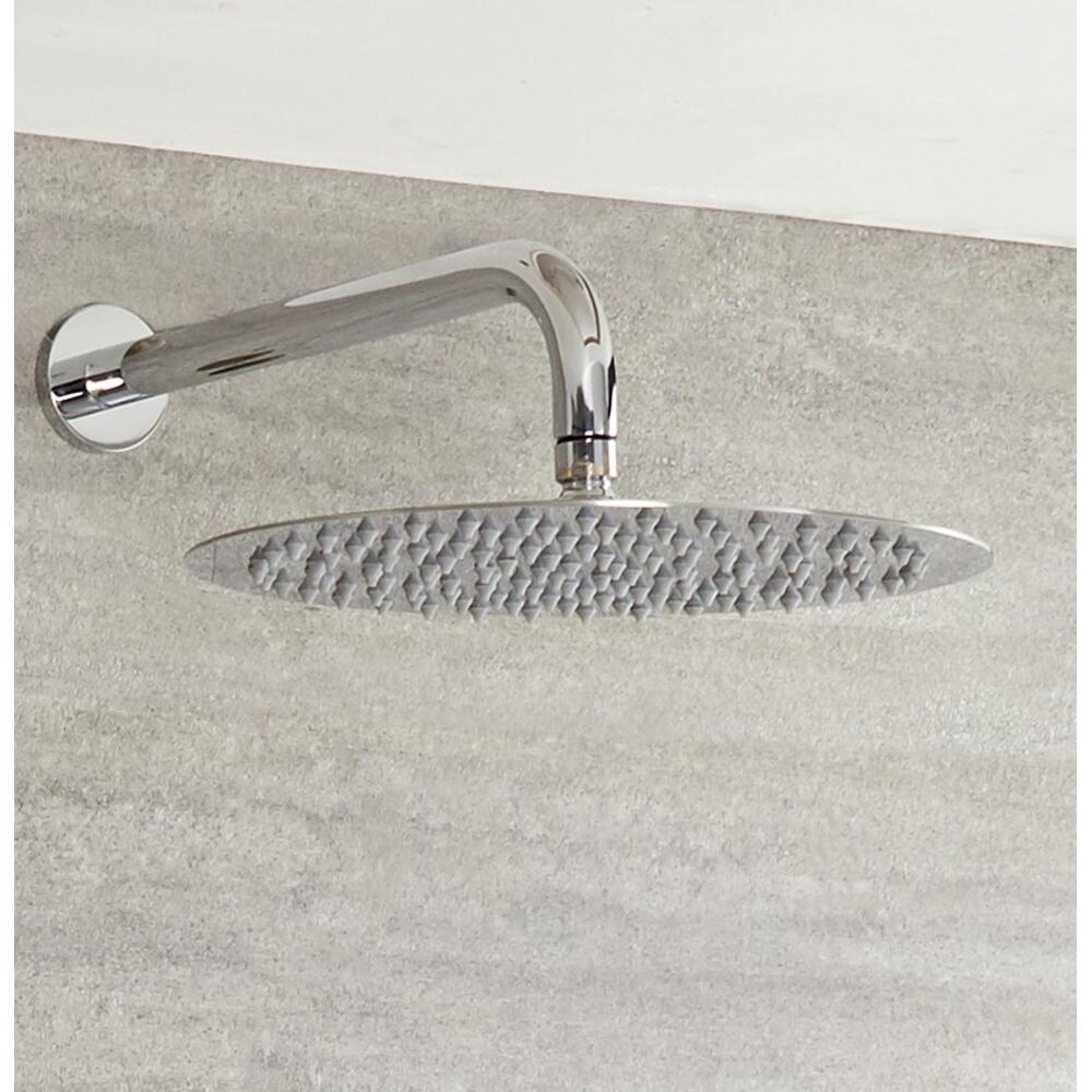 Rechte Verchroomd Massief Messing Douche-arm - 33cm