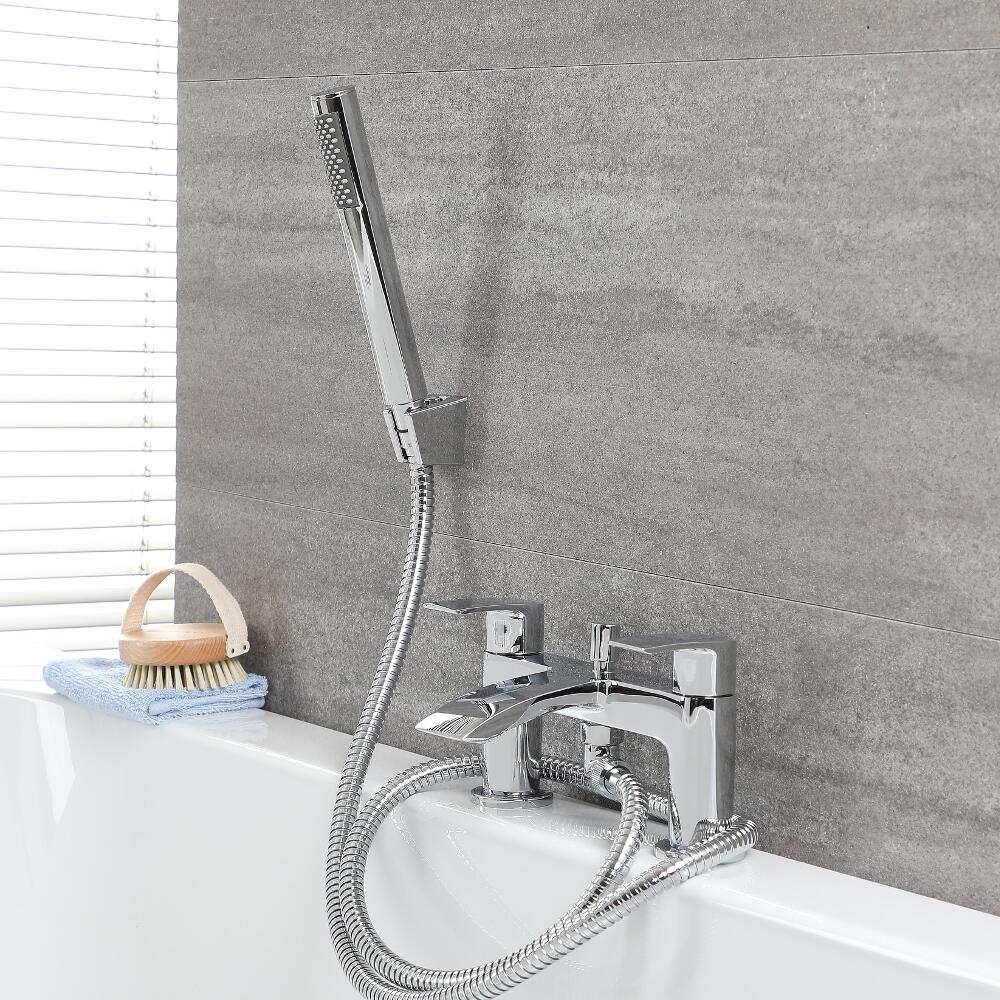 Razor 2-greeps Badmengkraan met watervaluitloop met Handdouche+houder