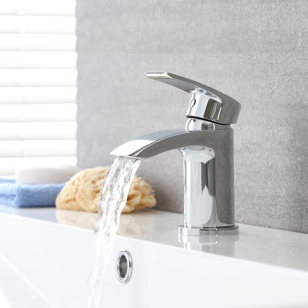 1-greeps Wastafelmengkraan met Watervaluitloop