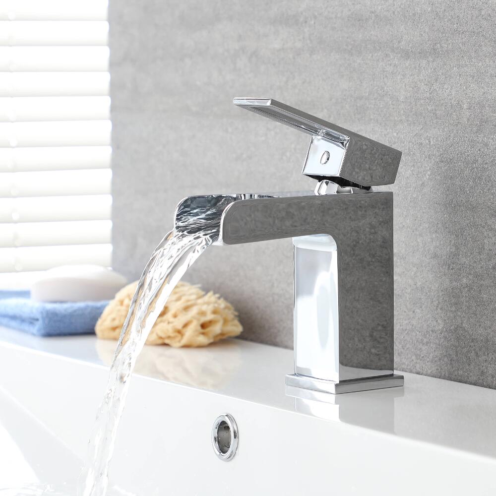 Parade 1-greeps Wastafelmengkraan met Watervaluitloop, Perlator