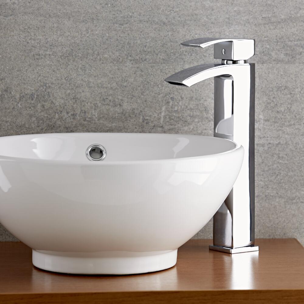 Wick Hoge Wastafelmengkraan met Waste - 30,9cm hoog