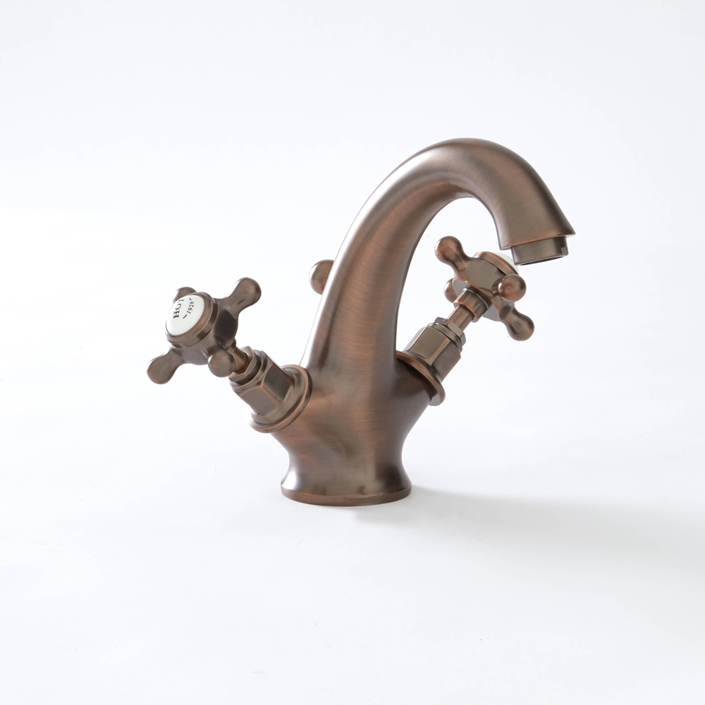 Wastafelmengkraan Klassiek Steel Handvat | Olie Gewreven Brons| Elizabeth