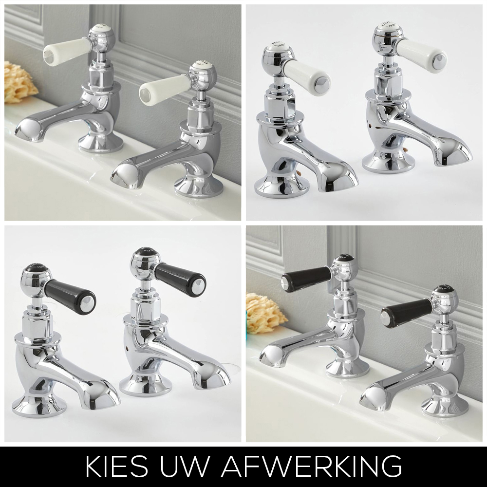 2 x Badkraantjes Klassiek Steel Handvat | Kies de Afwerking | Elizabeth