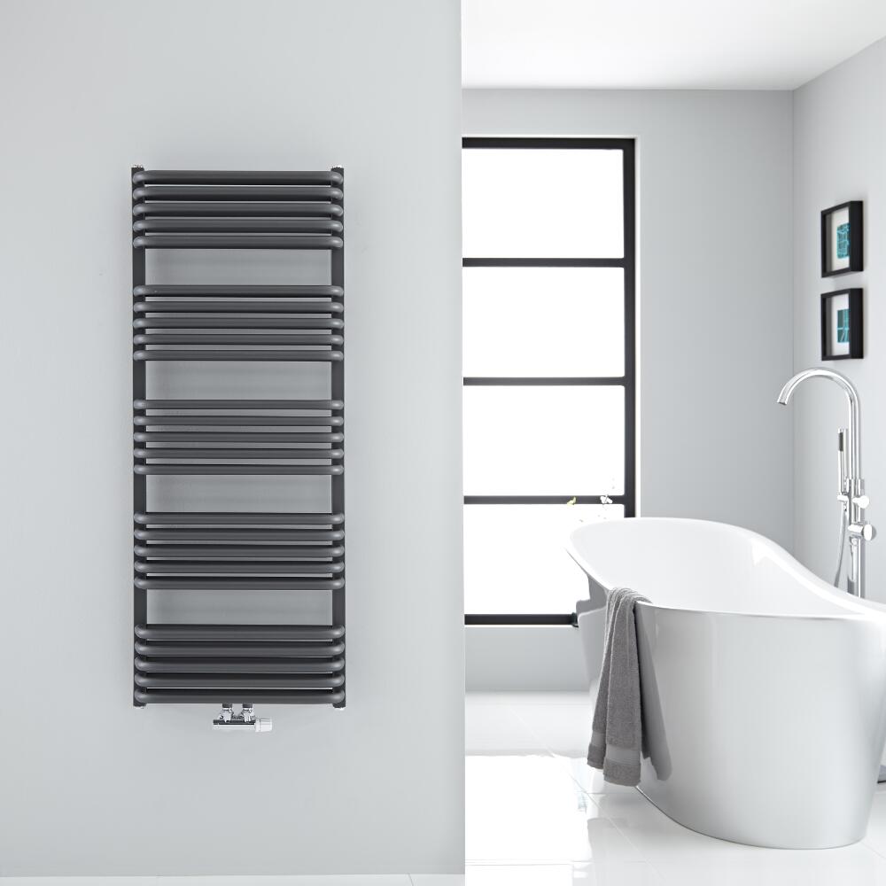 Arch Gebogen Handdoekradiator Antraciet 126,9cm x 50cm x 10,1cm 1123Watt
