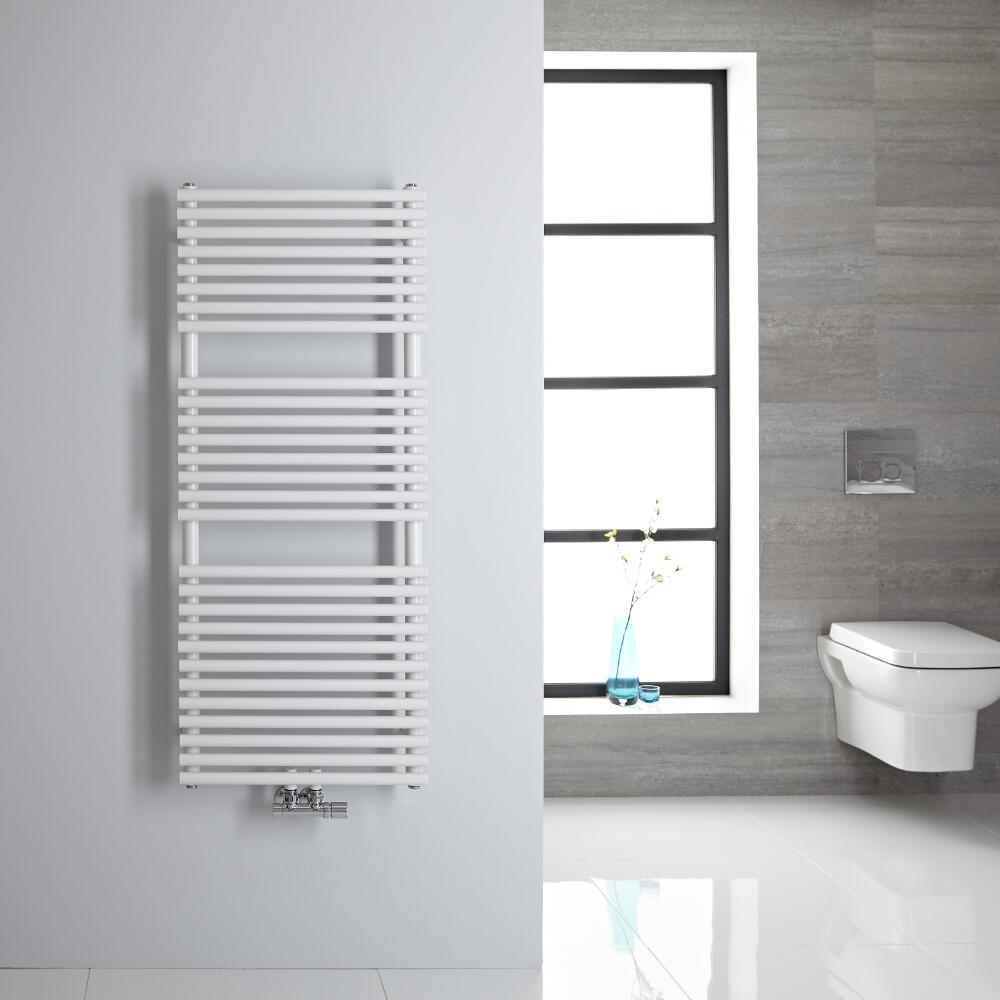 Magera Handdoekradiator met Middenonderaansluiting Wit 121,5cm x 50cm 362Watt