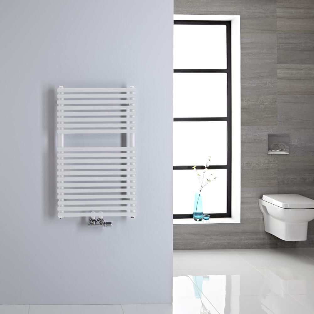 Magera Handdoekradiator met Middenonderaansluiting Wit 83,7cm x 50cm 304 Watt