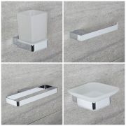 4-delige Badkamer Accessoireset | Kubix