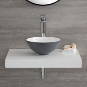 Opzetwastafel Rond Diameter 28cm Steengrijs | Witton