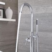 Vrijstaande Badmengkraan met Handdouche - Modern Rond | Kies de Afwerking