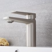 Wastafelmengkraan 1-Gats Geborsteld Nikkel | Harting