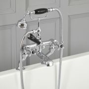 Hudson Reed Elizabeth - Badmengkraan Klassiek met Kruisgrepen & Handdouche - Chroom en Zwart