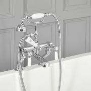 Badmengkraan Badbevestiging Klassiek Steel Handvat met Handdouche en Baduitloop | Kies de Afwerking | Elizabeth