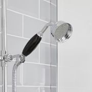 Doucheset Klassiek Inbouw 1-Weg Thermostatisch Glijstanguitrusting Chroom en Zwart | Elizabeth