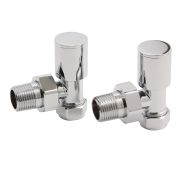Haakse Radiatorkranen Modern (Paar) - Chroom | Sterling van Hudson Reed