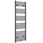 Elektrische Handdoekradiator - Antraciet | Keuze Afmeting en Verwarmingselement | Optionele Kabelafdekking | Neva - ECOSO  van Hudson Reed