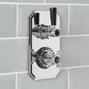 Hudson Reed Elizabeth - Douchekraan Thermostatisch Inbouw 1-Weg Klassiek - Chroom en Zwart