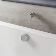 Badmengkraan met Overloop-Badvuller en Drukknop Afvoerplug Chroom | Como