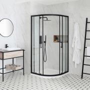 Douchecabine Kwadrant - Zwart | Keuze Afmeting | Nox