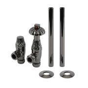 Radiatorkranen Thermostatisch Haaks Antieke Stijl met Radiatorbuizen | Keuze Afwerking | Windsor