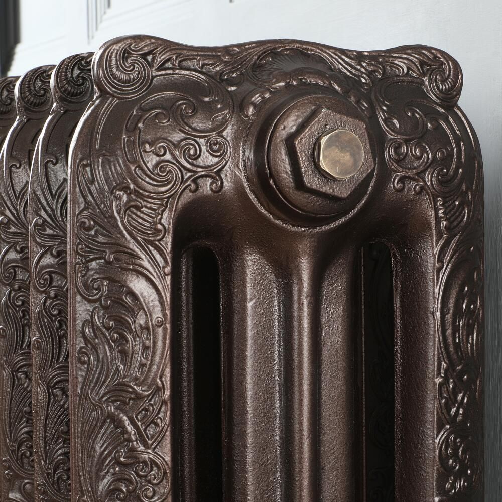 Gietijzeren Radiator Antiek Koper Bloemenmotief |77cm Hoog x Kies de ...
