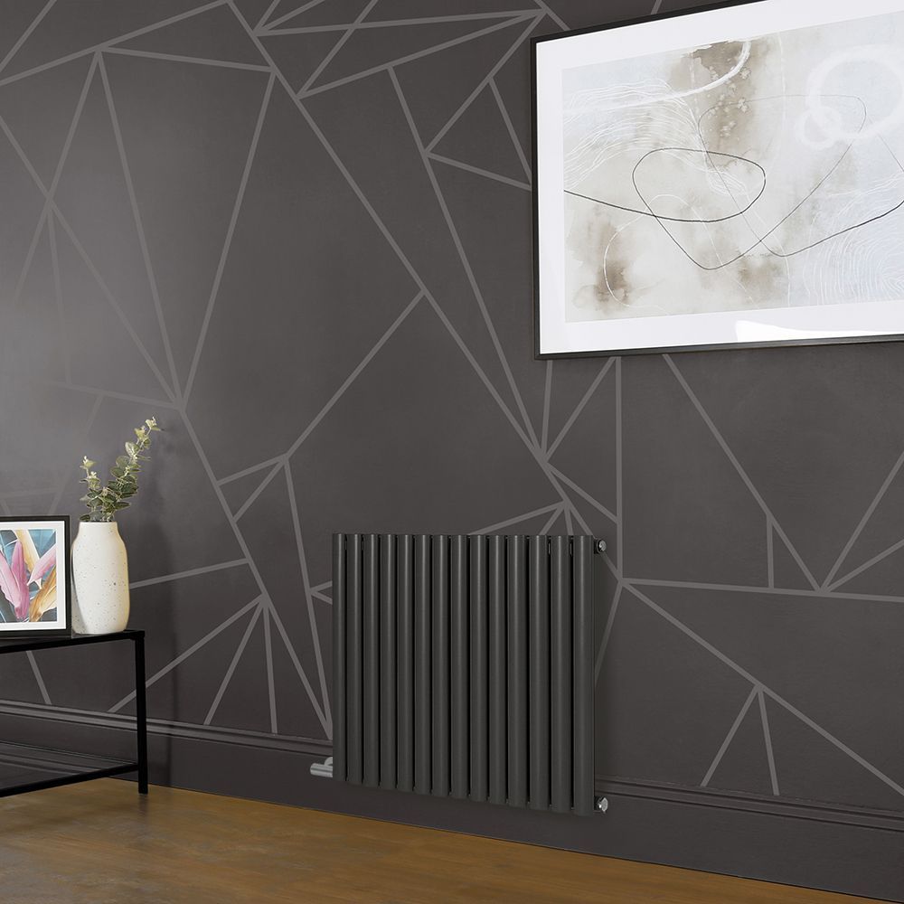 Design Radiator Elektrisch Horizontaal 63,5cm Hoog Grijs (Carbon Grey ...