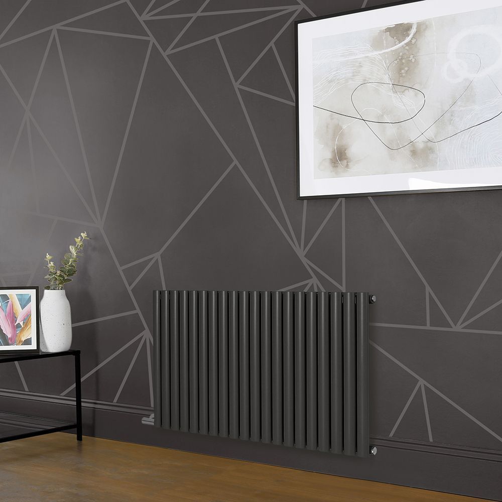 Design Radiator Elektrisch Horizontaal 63,5cm Hoog Grijs (Carbon Grey ...