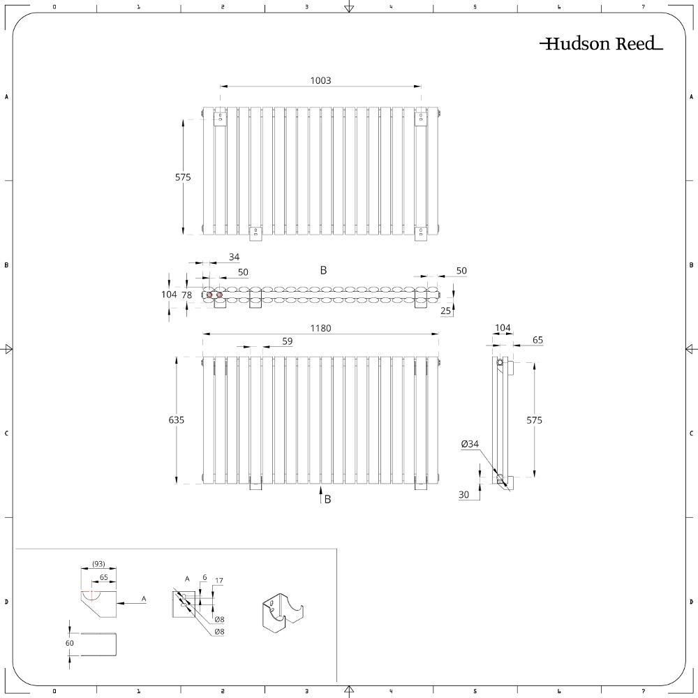 Design Radiator CV Horizontaal (Dubbel Paneel) Modern 63,5cm x 118cm ...