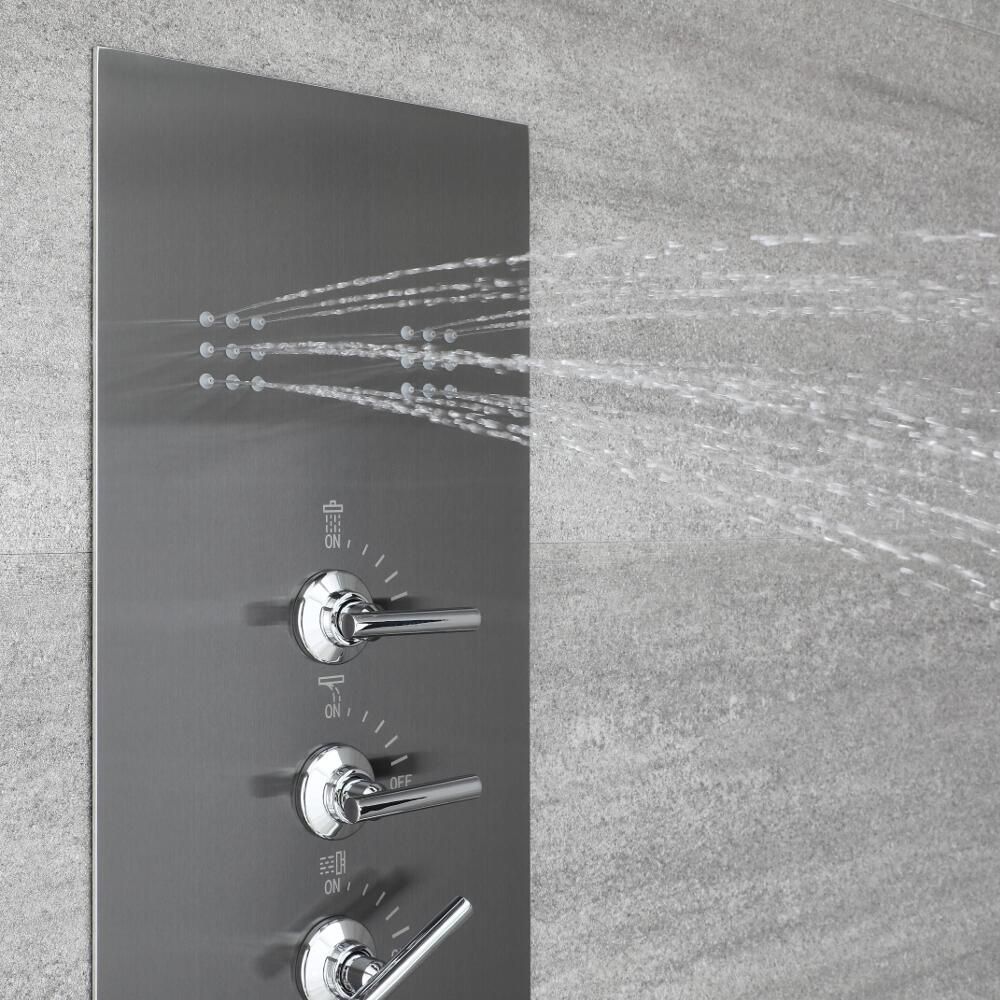 RVS 5-functie waterval regendouche paneel
