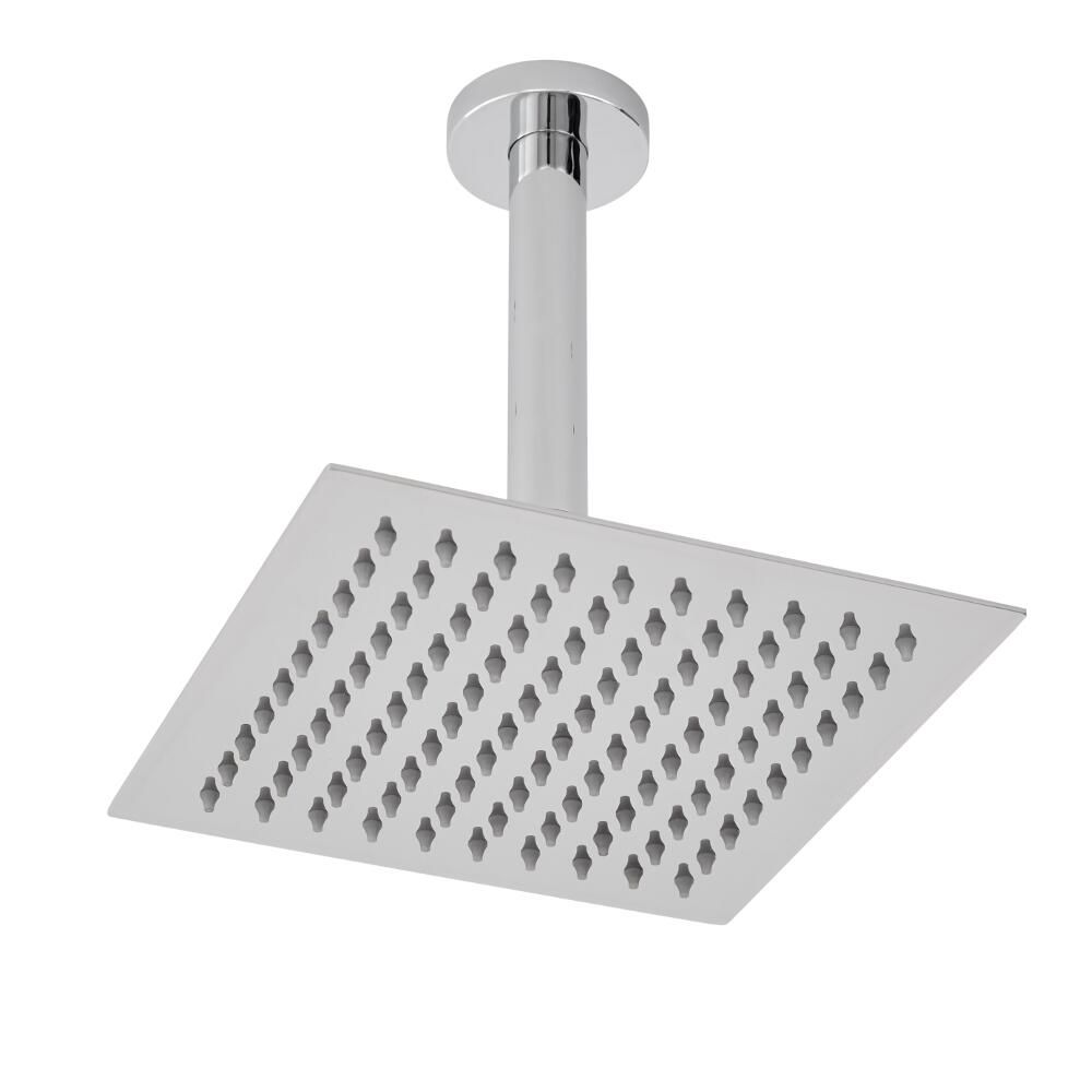 OFFO Douchestang met douche, douchestang 100 cm, douchekop met slang 1,6 m, verstelbare douchestangset, chroom