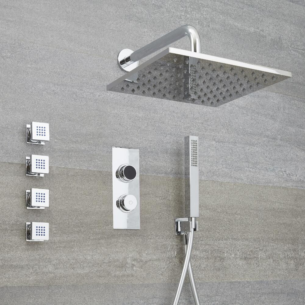 Cornat Douchemand 3 in 1 - Extra grote & hoge mand - Voor wandmontage - 3 verschillende bevestigingsopties met zuignap, kleefpad en boren - verchroomd/doucheplank/doucheplank / T340272