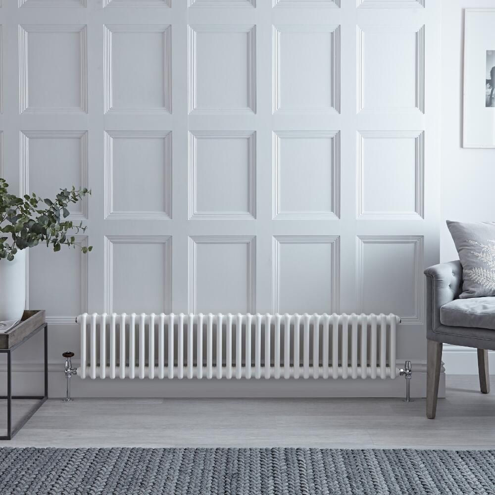 30cm Radiator Horizontale Radiator Klassiek 2-Koloms 30cm x 150,5cm - Wit | Windsor