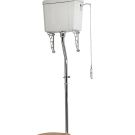 Valpijp, Toilet Trekker met Ketting en Muursteunen voor Hooghangend Reservoir - Chroom | Elizabeth