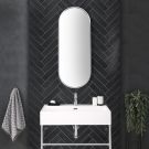 Wandspiegel Ovaal 100cm x 40cm Chromen | Gianna