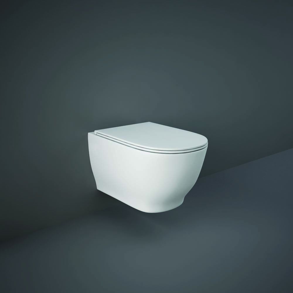 Ciro Maand Huiswerk Toilet Hangend Modern met Softclose Toiletzitting Glanzend Wit | RAK Moon x  Hudson Reed