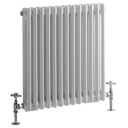 Kolomradiator CV Horizontaal 2-Koloms Klassiek 60cm x 60,5cm - Wit | Windsor