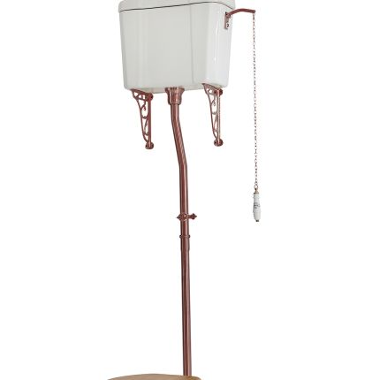 Valpijp, Toilet Trekker met Ketting en Muursteunen voor Hooghangend Reservoir | Keuze Afwerking | Elizabeth