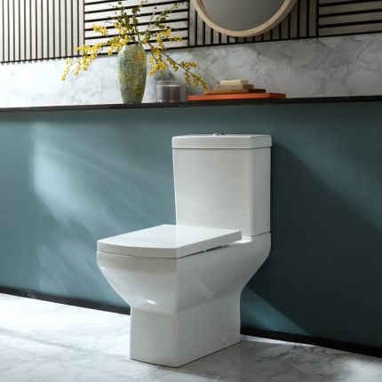 Duoblok Toilet Modern met Soft-Close Toiletzitting | Keuze Afwerking Spoelknop | Halwell