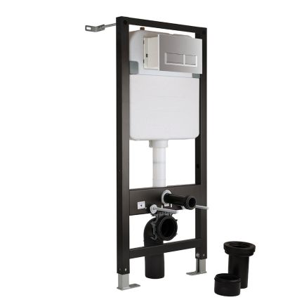 Inbouwreservoir met Hoog Frame voor Hangend Toilet | Keuze Bedieningsplaat
