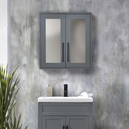 Hudson Reed Warwick - Traditionele Spiegelkast - 60cm x 65cm - Keuze uit Afwerking en Handgrepen