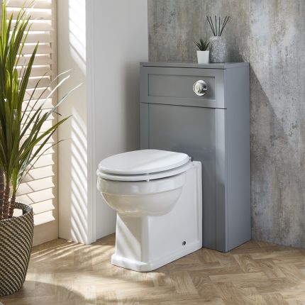 WC-Ombouw 50cm Klassiek met Reservoir en Richmond Staand Toilet | Keuze Afwerking  WC-ombouw, Toiletzitting en Spoelknop | Warwick