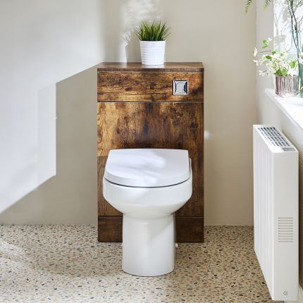 WC-ombouw 50cm met Covelly Toilet | Keuze Afwerking WC-ombouw en Spoelknop | Cluo